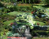 Alaska Trip - Victoria - Buchart Gardens Collage - This is another collage of Buchart Gardens. While the previous one concentrated on individual blossoms, this one tries to capture the overall architecture and organization of the gardens. Not shown in either collage are the many kinetic wind and water driven sculptures and fountains. Alaska Trip - Victoria - Buchart Gardens Collage