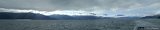 Alaska Tour - Major Marine Wild Life Tour of Resurrection Bay - Bay Panorama - As "The Star of the Northwest" left Seward harbor marina I took this panoramic view of Resurrection bay. The boys and I had taken this same cruise in 1995 and it was one of the highlights of that trip. This picture reveals the main disappointment of this cruise - the sky was overcast and there was not enough light to take good telephotos of the sights or wild life. Alaska Tour - Major Marine Wild Life Tour of Resurrection Bay - Bay Panorama